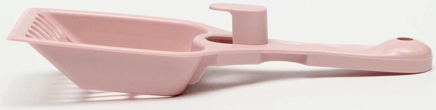 Совок для кошачьего туалета 22,5 x 9,5 x 4 см, розовый