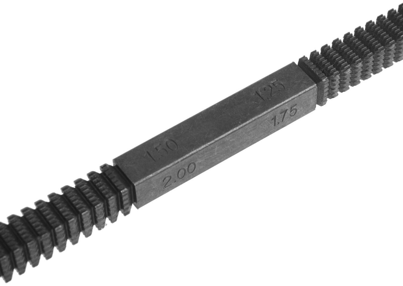 Восстановитель резьбы ТУНДРА, М0.75 - 1.0 - 1.25 - 1.5 - 1.75 - 2.0 - 2.5 - 3.0, 220 мм