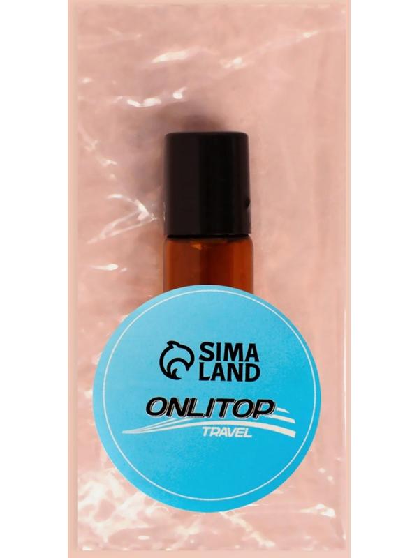 Флакон стеклянный для парфюма, с металлическим роликом, 3 мл, цвет коричневый/чёрный