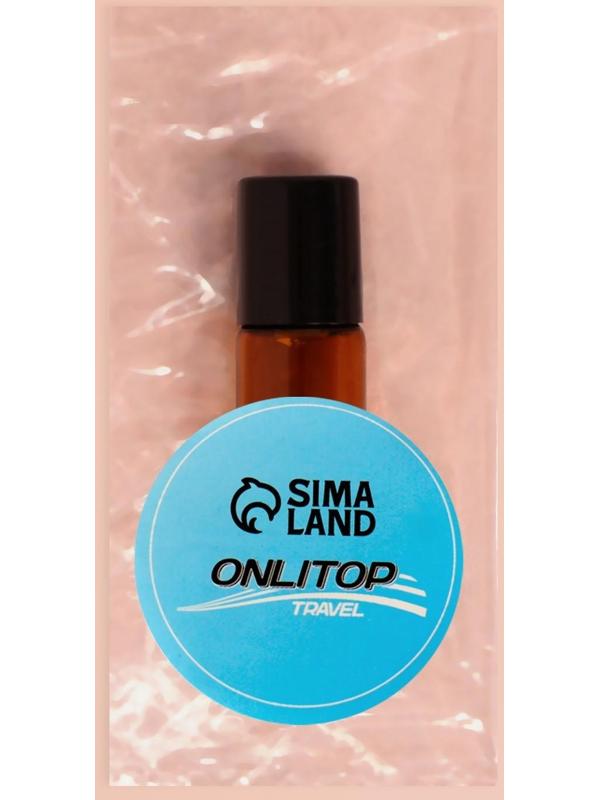 Флакон стеклянный для парфюма, со стеклянным роликом, 4 мл, цвет коричневый/чёрный