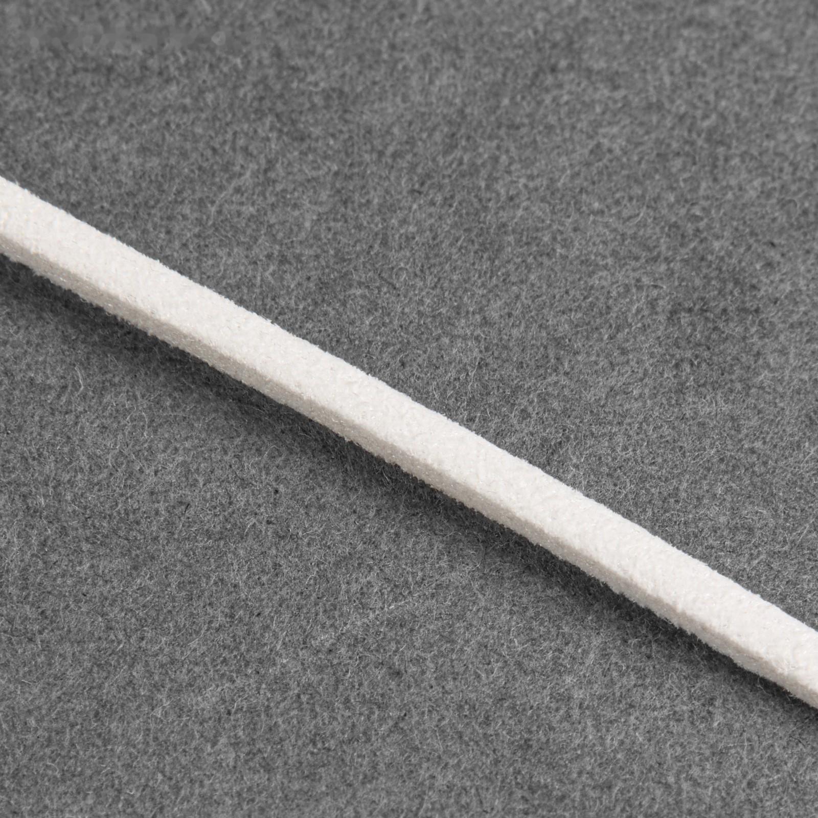 Нить для плетения, замшевая, 2,5 мм, 5 ± 0,1 м, цвет белый