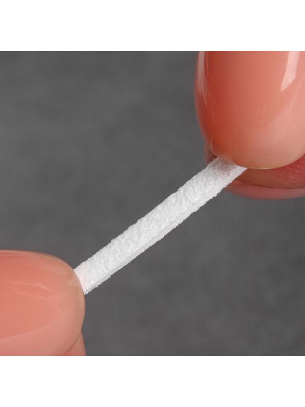 Нить для плетения, замшевая, 2,5 мм, 5 ± 0,1 м, цвет белый