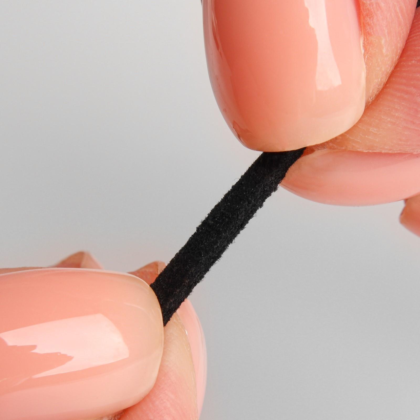 Нить для плетения, замшевая, 2,5 мм, 5 ± 0,1 м, цвет чёрный