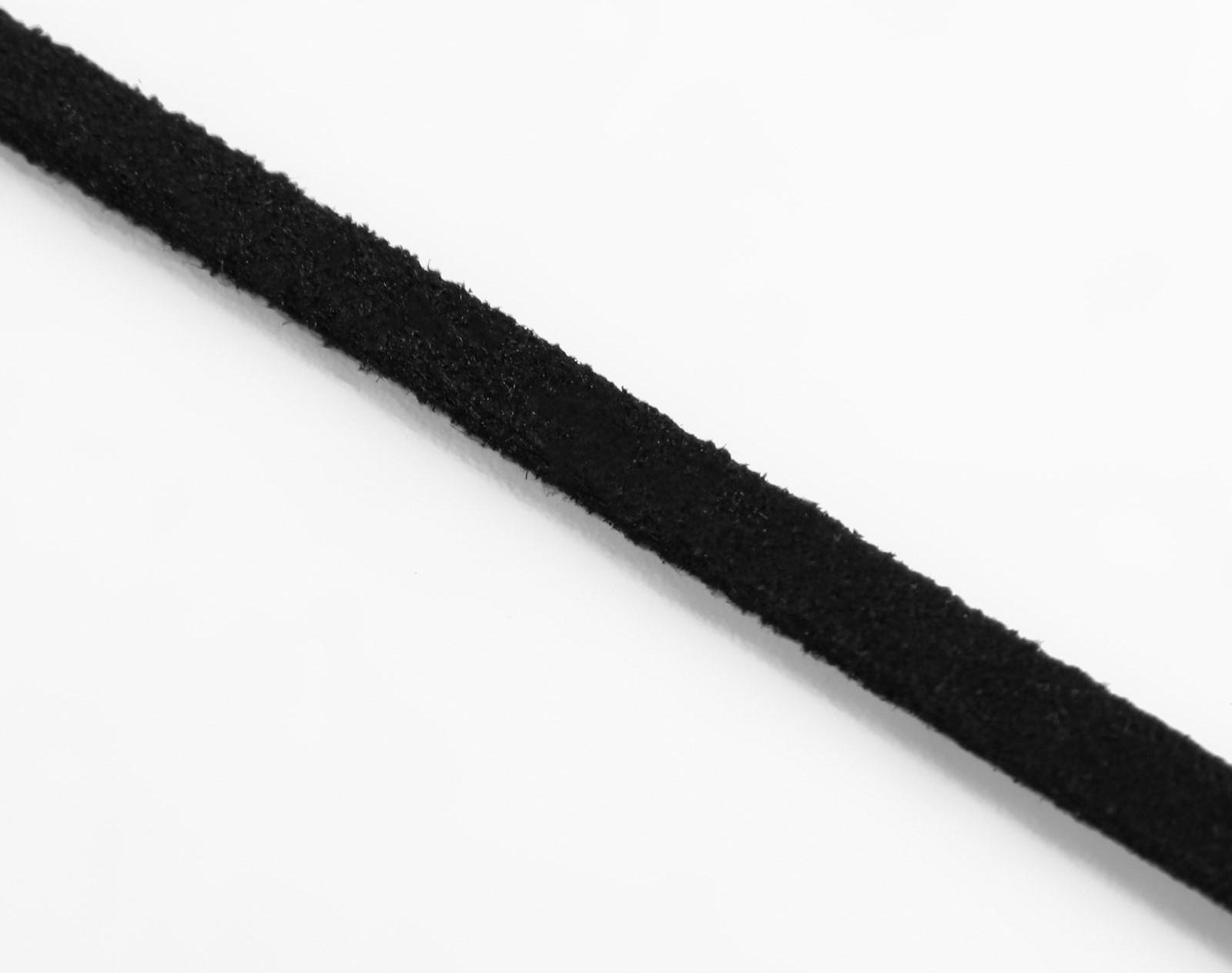 Нить для плетения, замшевая, 2,5 мм, 5 ± 0,1 м, цвет чёрный