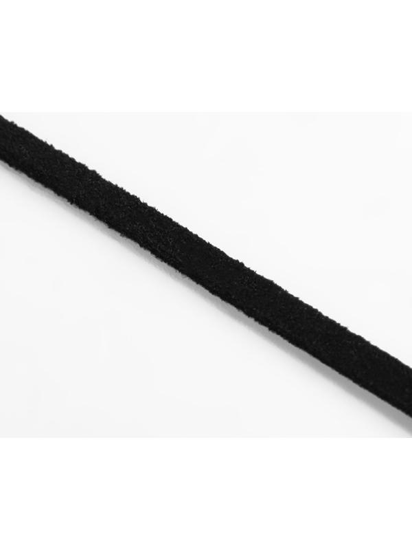 Нить для плетения, замшевая, 2,5 мм, 5 ± 0,1 м, цвет чёрный