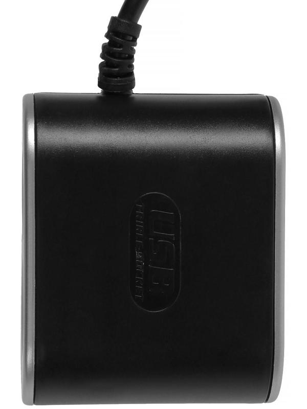 Разветвитель прикуривателя TORSO, 12-24 В, USB 1A, провод 50 см