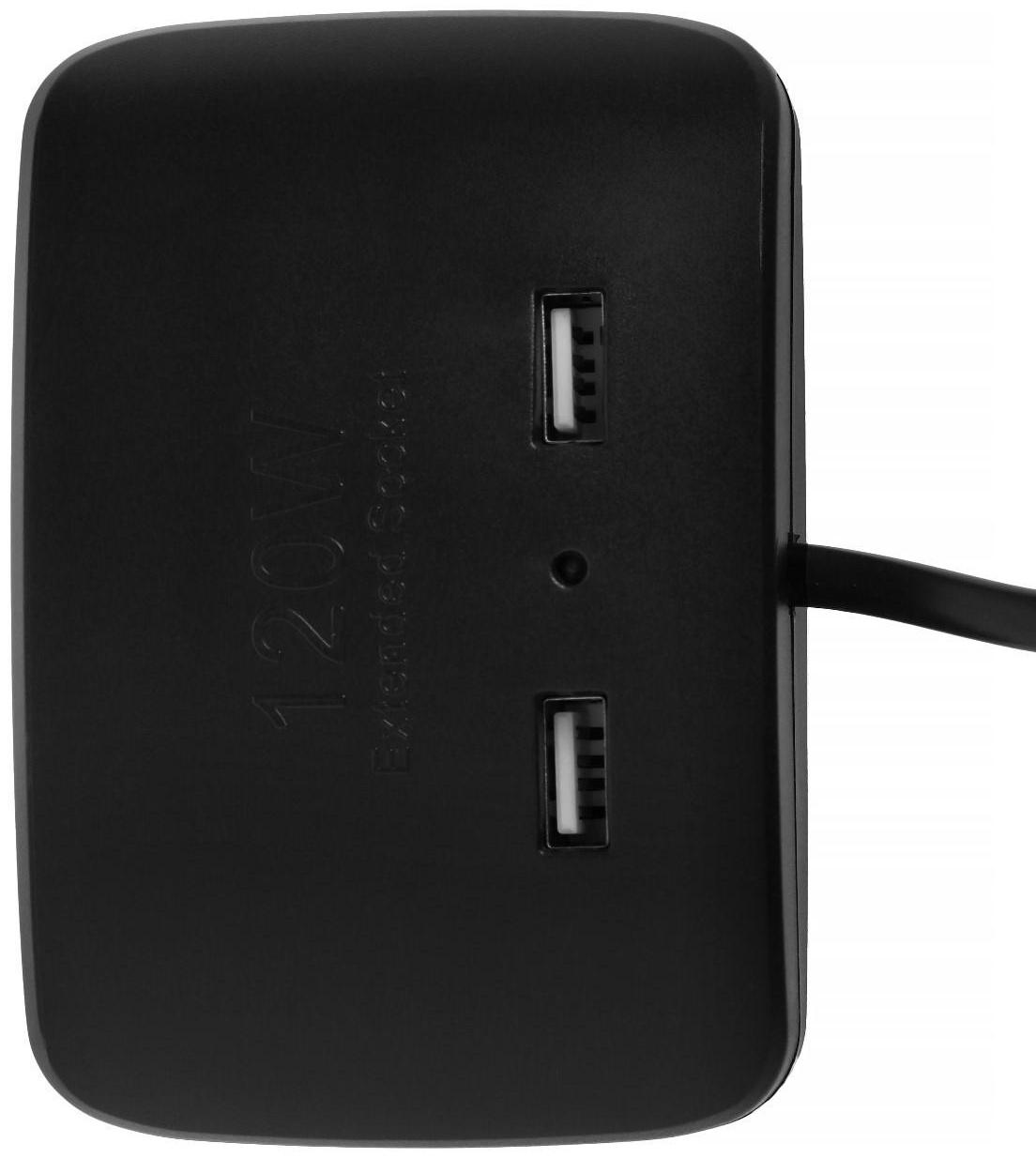 Разветвитель прикуривателя TORSO, 12-24 В, USB 1A, провод 50 см