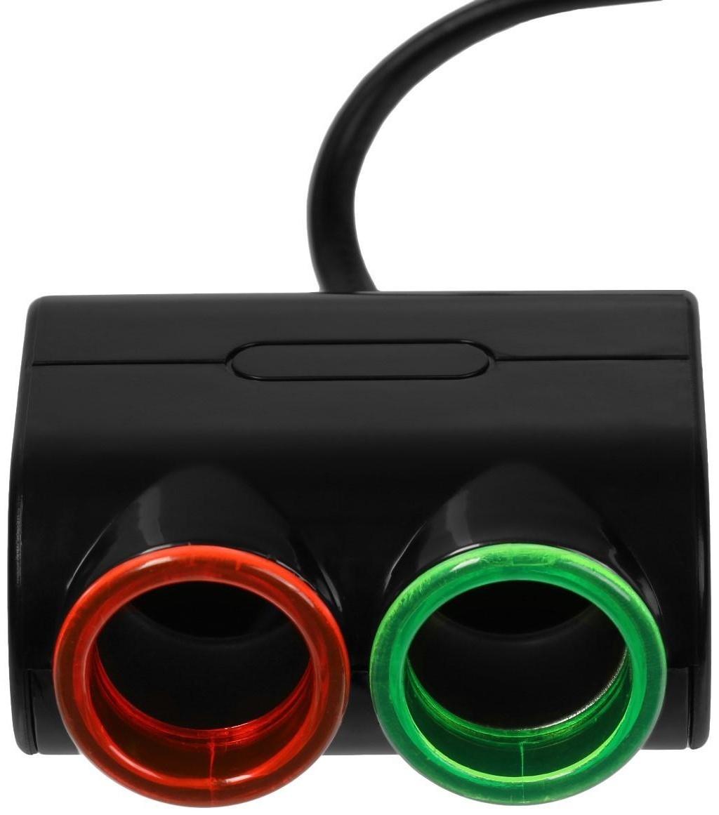 Разветвитель прикуривателя TORSO, 12-24 В, провод 50  см