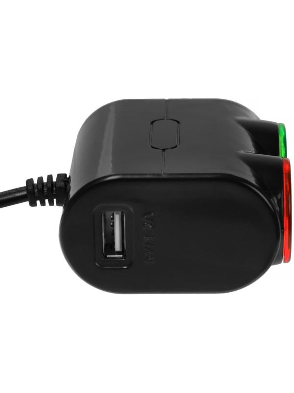 Разветвитель прикуривателя TORSO, 12-24 В, провод 50  см