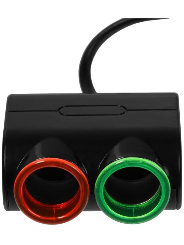 Разветвитель прикуривателя TORSO, 12-24 В, провод 50  см