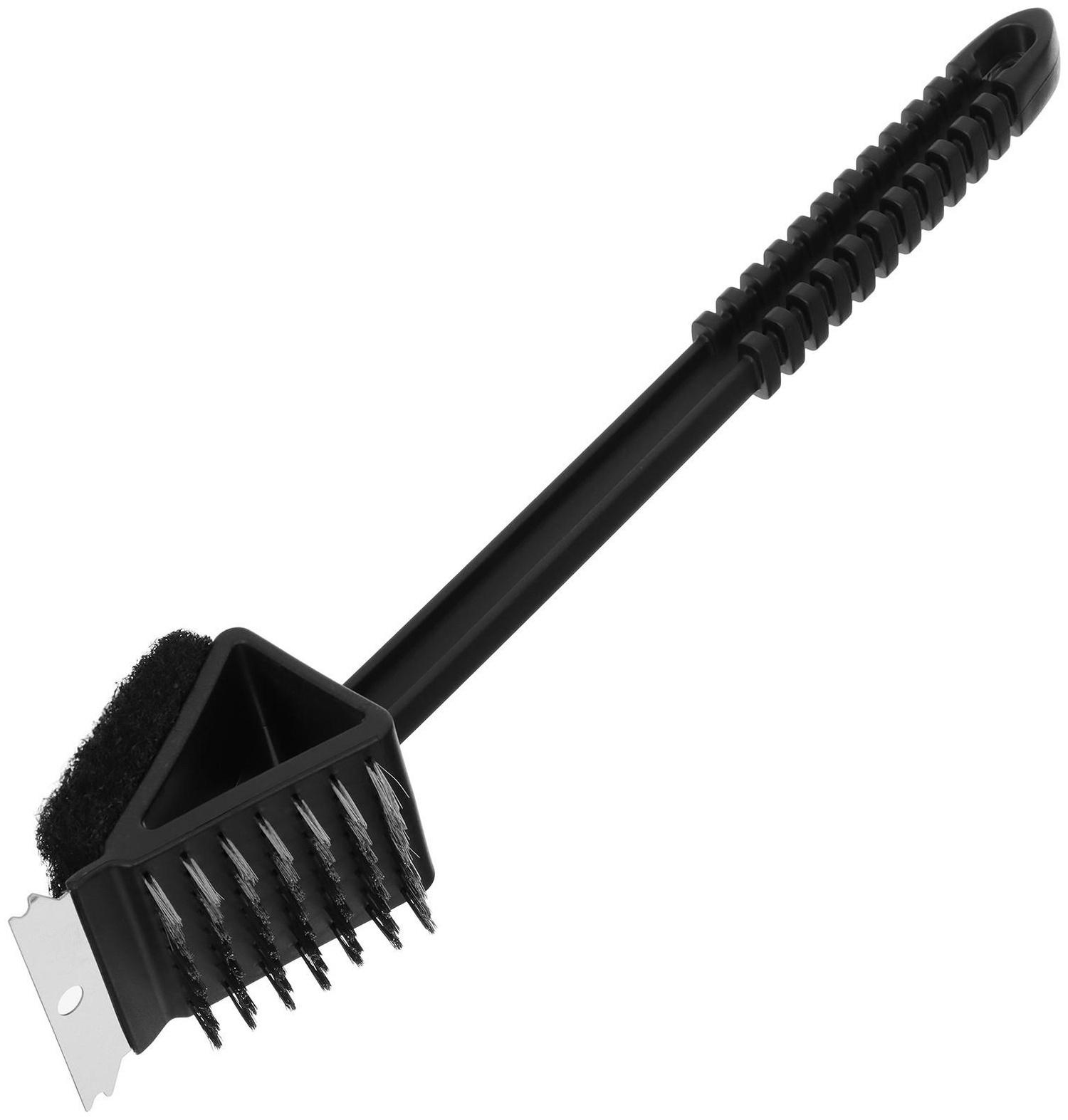 Щётка-скребок для чистки гриля, на ручке
