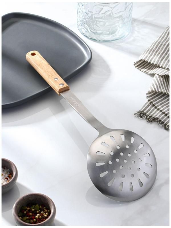 Шумовка из нержавеющей стали «Эко», h=38,5 см