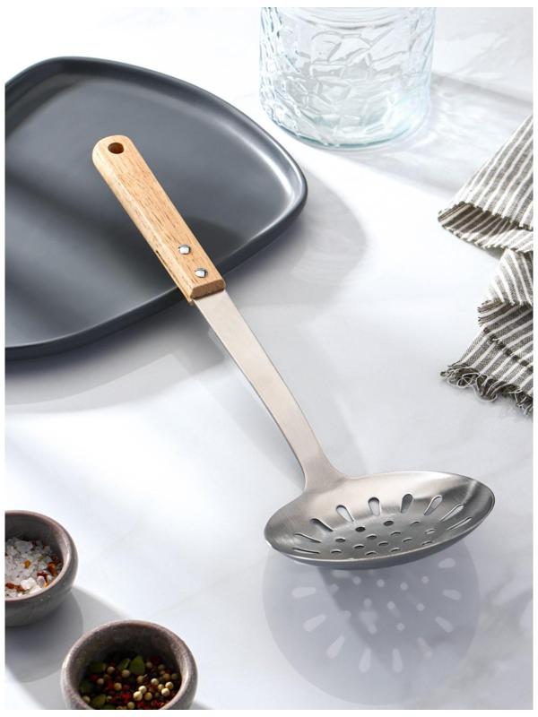 Шумовка из нержавеющей стали «Эко», h=38,5 см