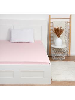 Простыня на резинке Этель 160*200*25, цв.розовый, поплин 125г/м2