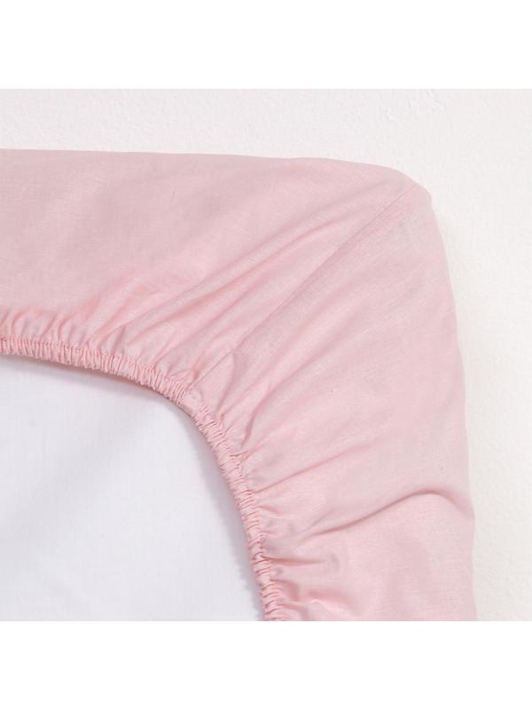 Простыня на резинке Этель 160*200*25, цв.розовый, поплин 125г/м2