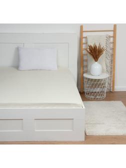 Простыня на резинке Этель 160*200*25, цв.молочный, 100% хлопок, поплин 125г/м2