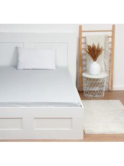 Простыня на резинке Этель 140*200*25, цв.серый, 100% хлопок, поплин 125г/м2