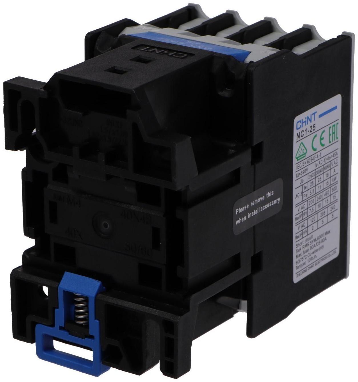 Контактор CHINT NC1-2510, 25 А, 1НО, 230 В