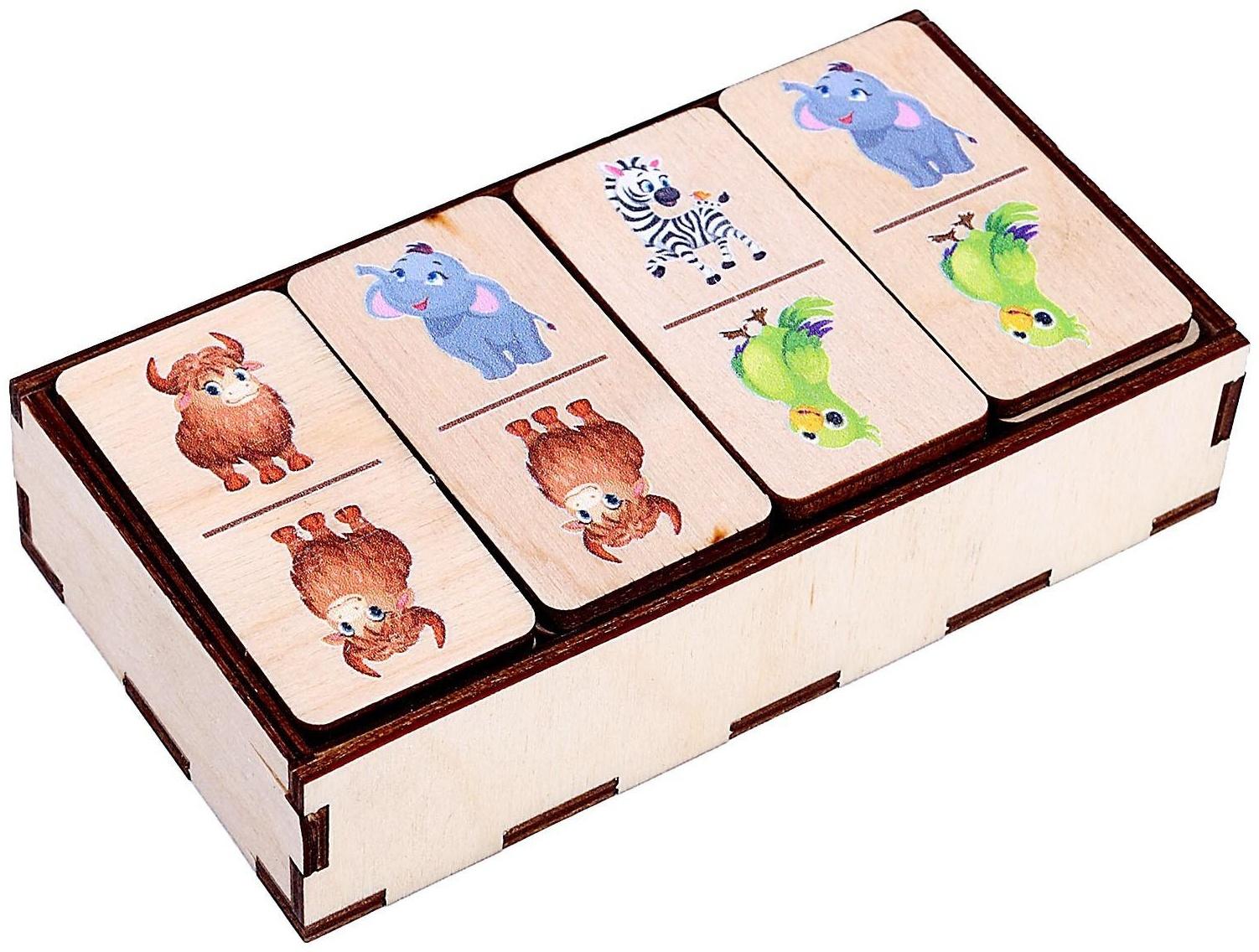 Настольная игра «Домино. Дикие животные»