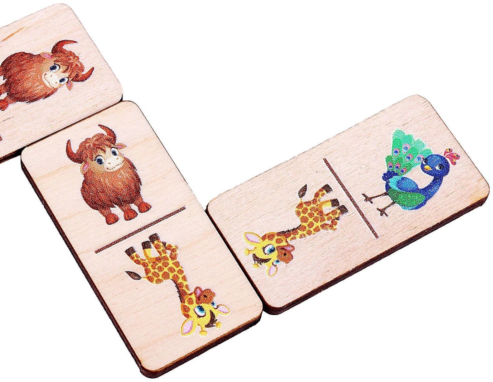 Настольная игра «Домино. Дикие животные»