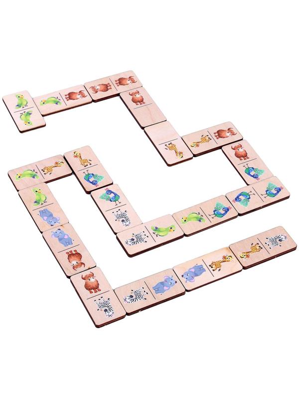 Настольная игра «Домино. Дикие животные»