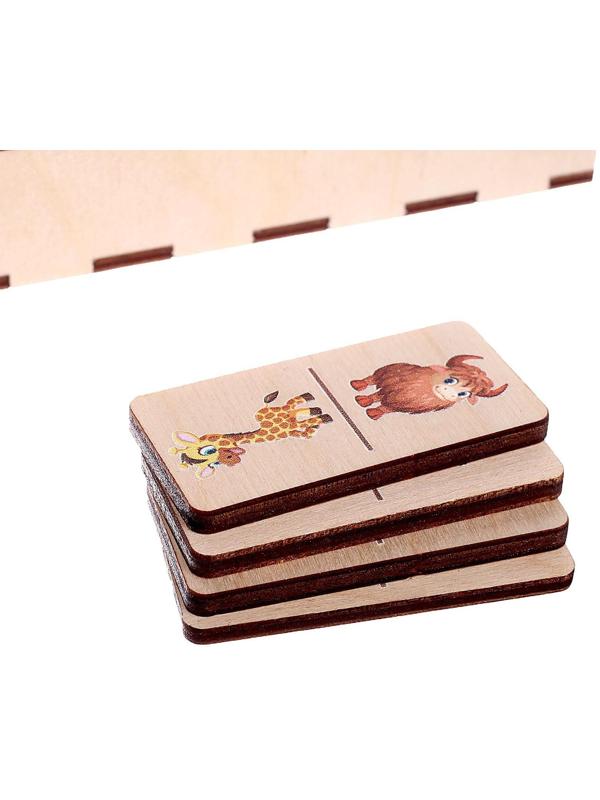 Настольная игра «Домино. Дикие животные»