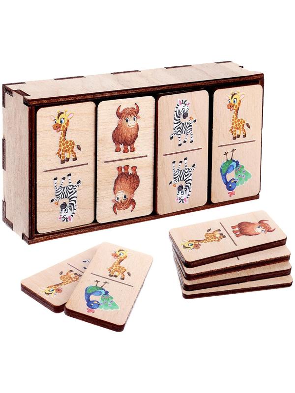 Настольная игра «Домино. Дикие животные»