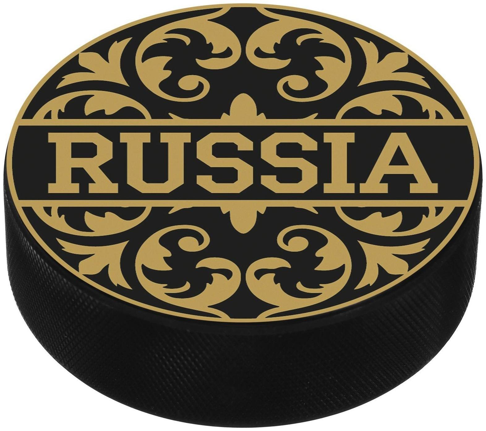 Шайба хоккейная взрослая «Россия», узор