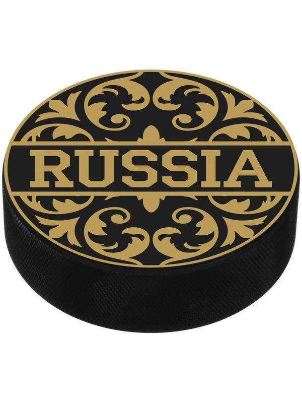 Шайба хоккейная взрослая «Россия», узор