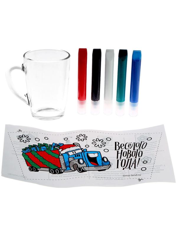 Роспись кружки витражными красками «В ожидании подарков»