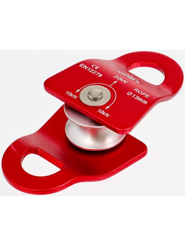 Блок-ролик, 7,4х5,5 см, 10-20 KN, красный