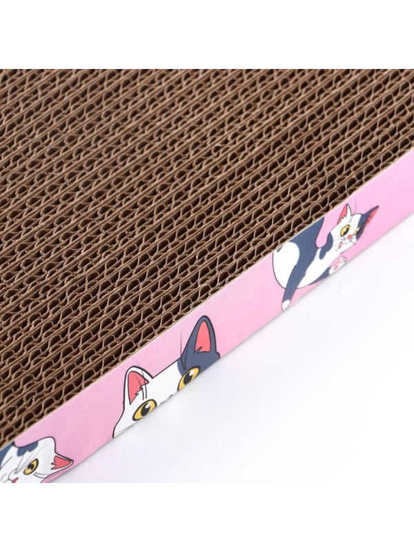 Когтеточка из картона с кошачьей мятой «Котик», 45 см х 20 см х 4,5 см