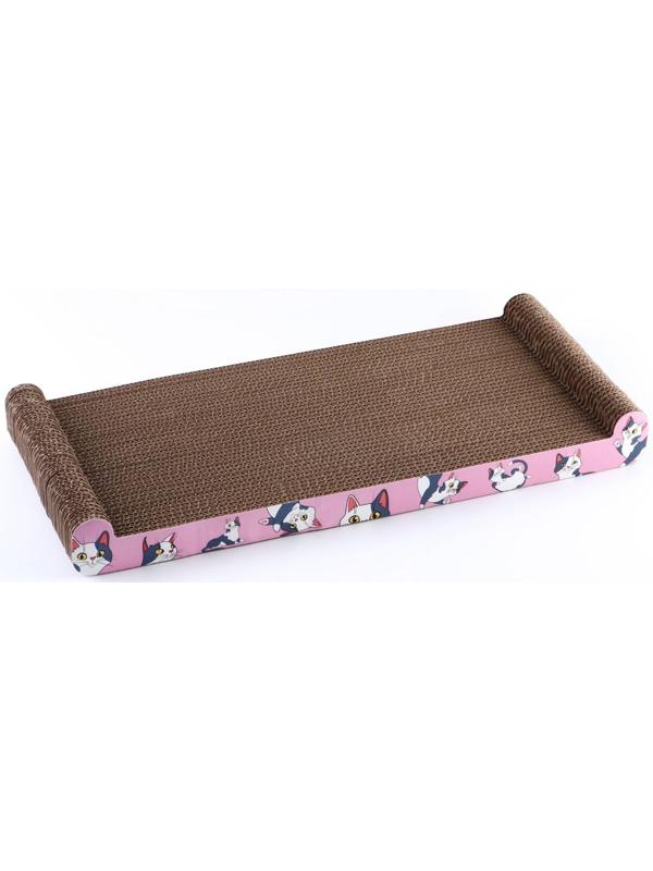 Когтеточка из картона с кошачьей мятой «Котик», 45 см х 20 см х 4,5 см