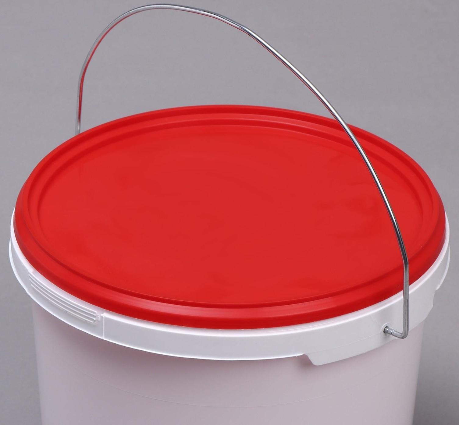 Бак-ведро пищевой, 5,7 л, с крышкой, белый