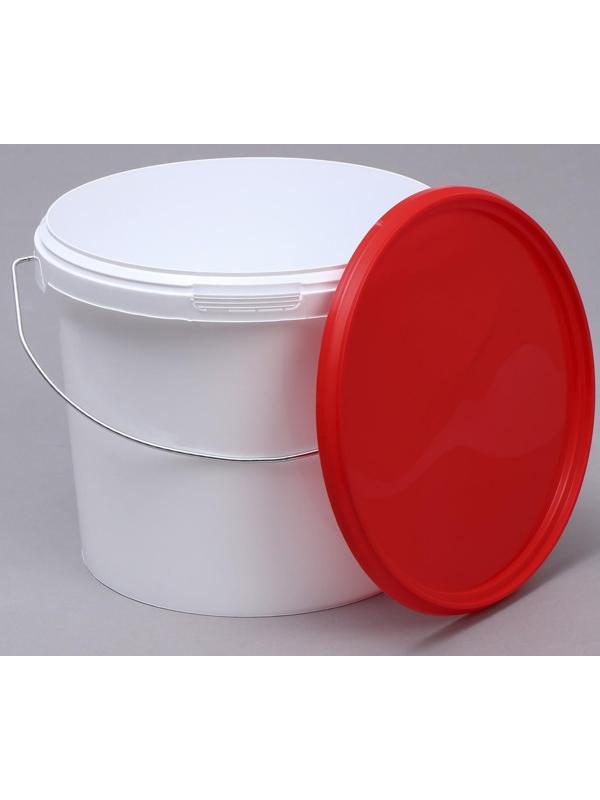 Бак-ведро пищевой, 5,7 л, с крышкой, белый