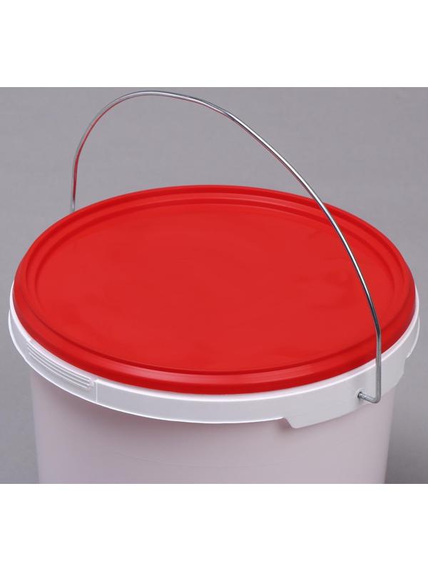 Бак-ведро пищевой, 5,7 л, с крышкой, белый