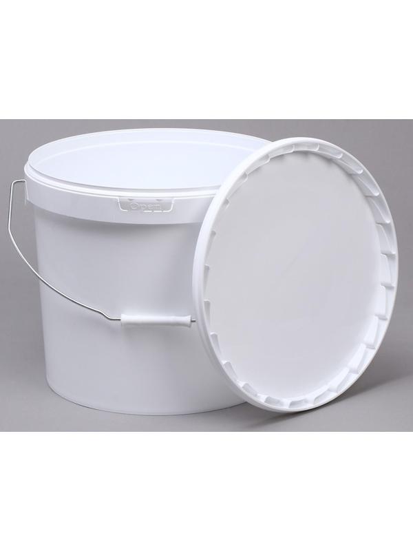 Бак-ведро пищевой, 17,7 л, с крышкой, белый