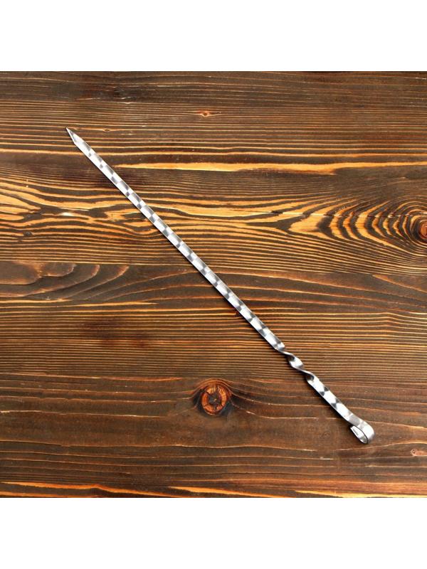 Шампур с кольцом, металл - 3 мм, ширина - 12 мм, рабочая длина - 40 см