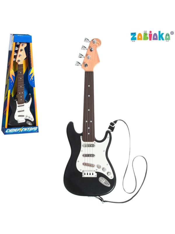 Игрушка музыкальная «Гитара рокер», звуковые эффекты, цвет чёрный