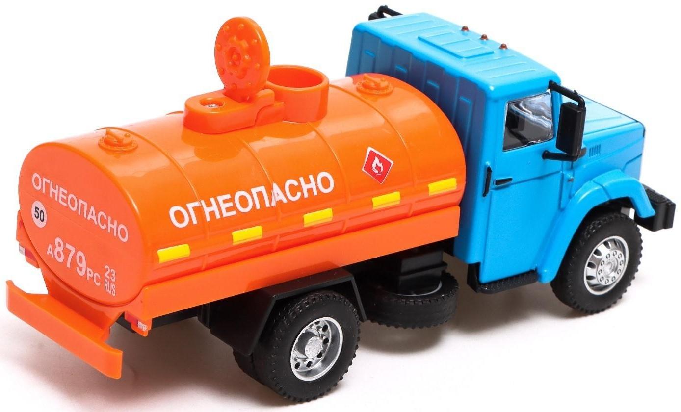 Грузовик металлический «ЗИЛ «Топливо», инерция, масштаб 1:43, подвижные детали кузова