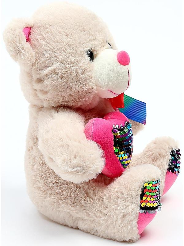Мягкая игрушка «Мишутка», 25 см, с пайетками, цвета МИКС