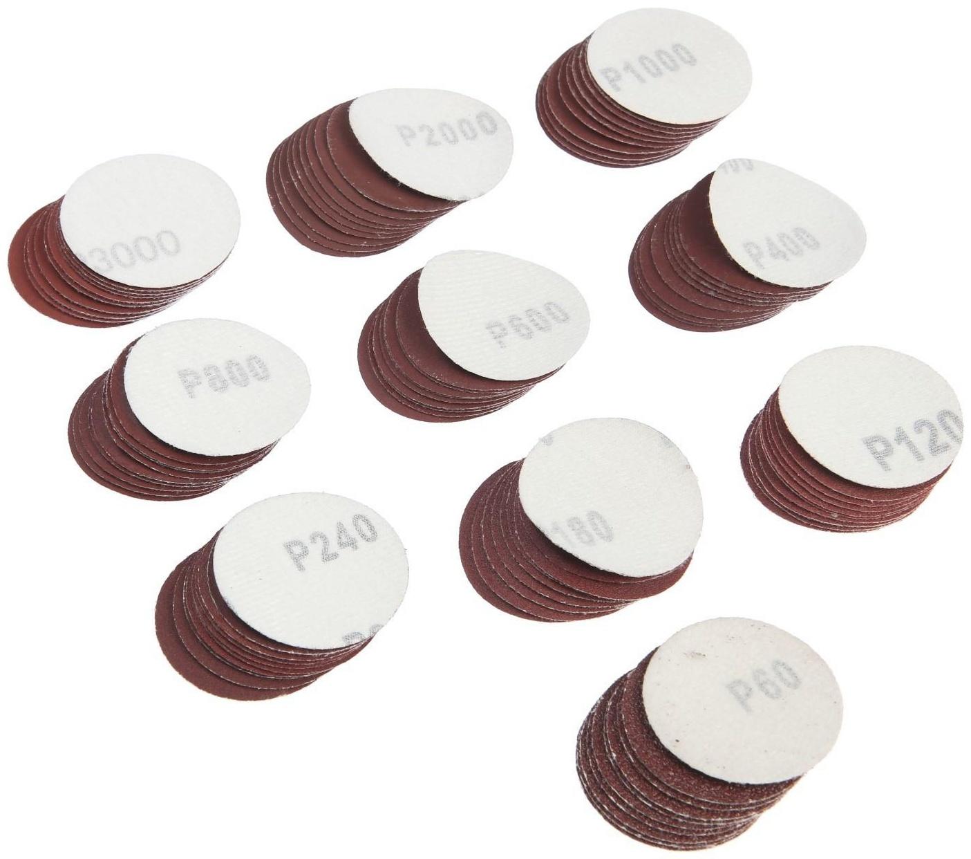 Набор шлифовальных кругов для гравера DEKO RT101, 50 мм, Р60-3000, держатель, 101 предмет