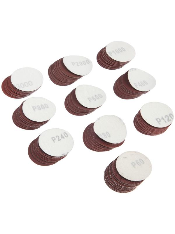 Набор шлифовальных кругов для гравера DEKO RT101, 50 мм, Р60-3000, держатель, 101 предмет