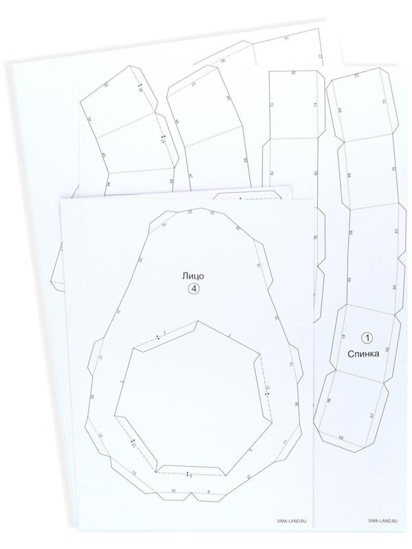 Полигональная фигура из бумаги «Авокадо», 23 х 30 х 16 см