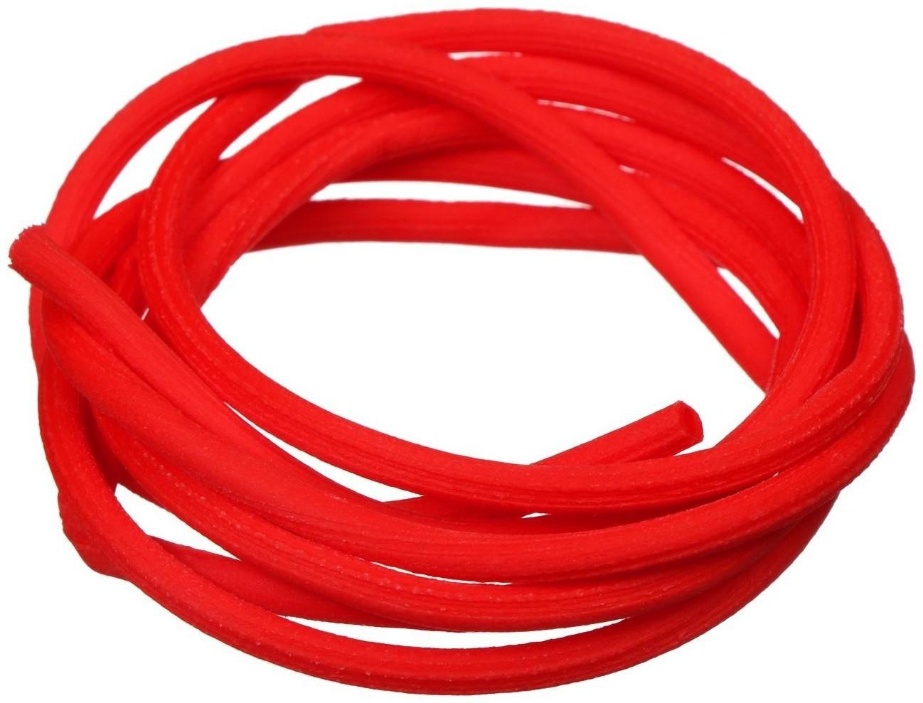 Кембрик, d внутр. 2 мм x d внеш. 4 мм, 1 м, флуоресцентный, красный, набор, 10 шт.
