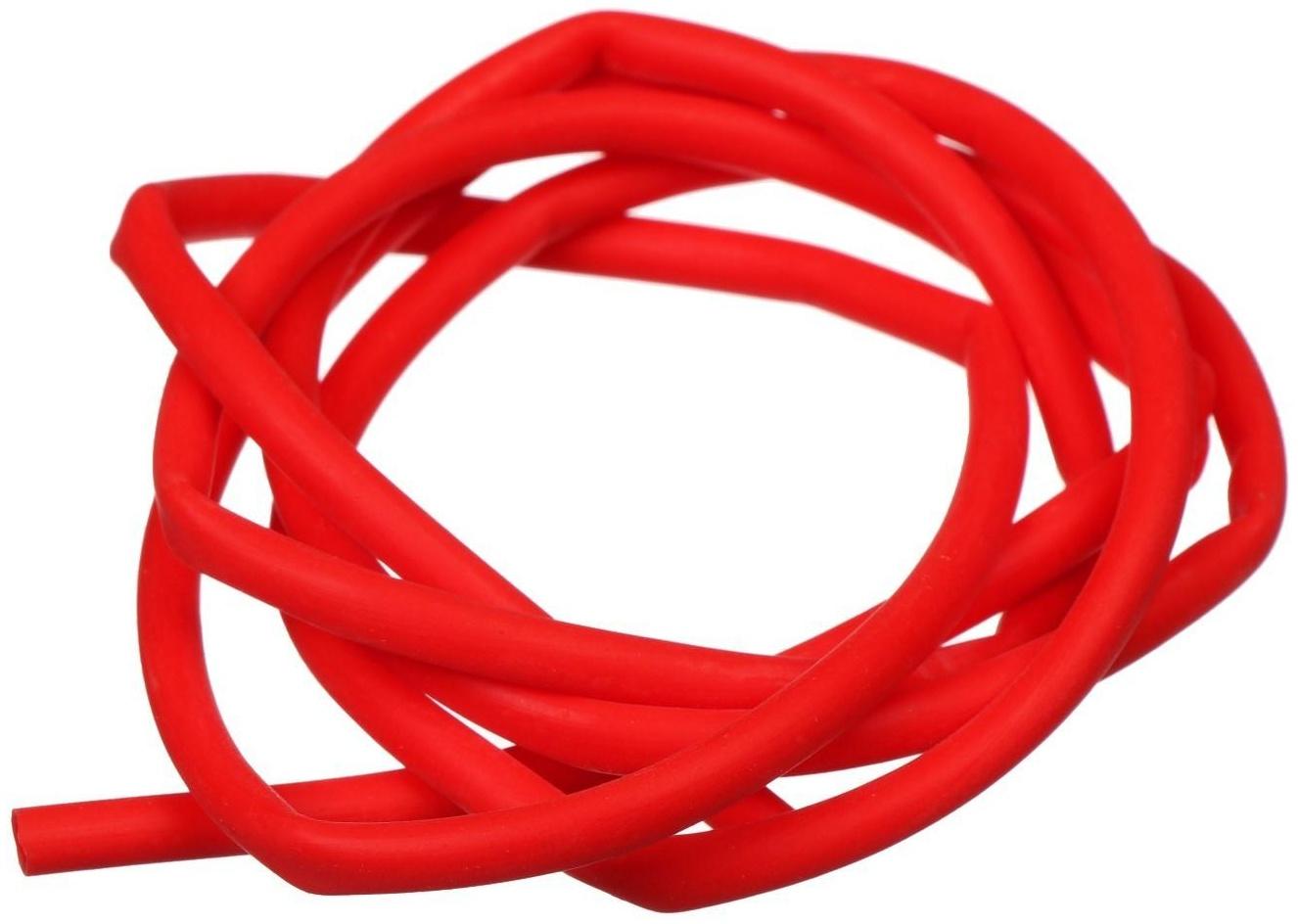 Кембрик, d внутр. 3 мм x d внеш. 4 мм, 1 м, флуоресцентный, красный, набор, 10 шт.