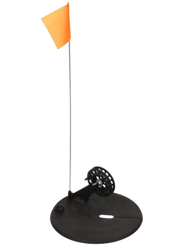 Жерлица оснащенная Yaman, с угловой пластиковой стойкой, d-210 мм, катушка 75 мм