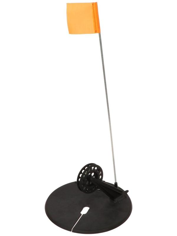 Жерлица оснащенная Yaman, с угловой пластиковой стойкой, d-210 мм, катушка 75 мм