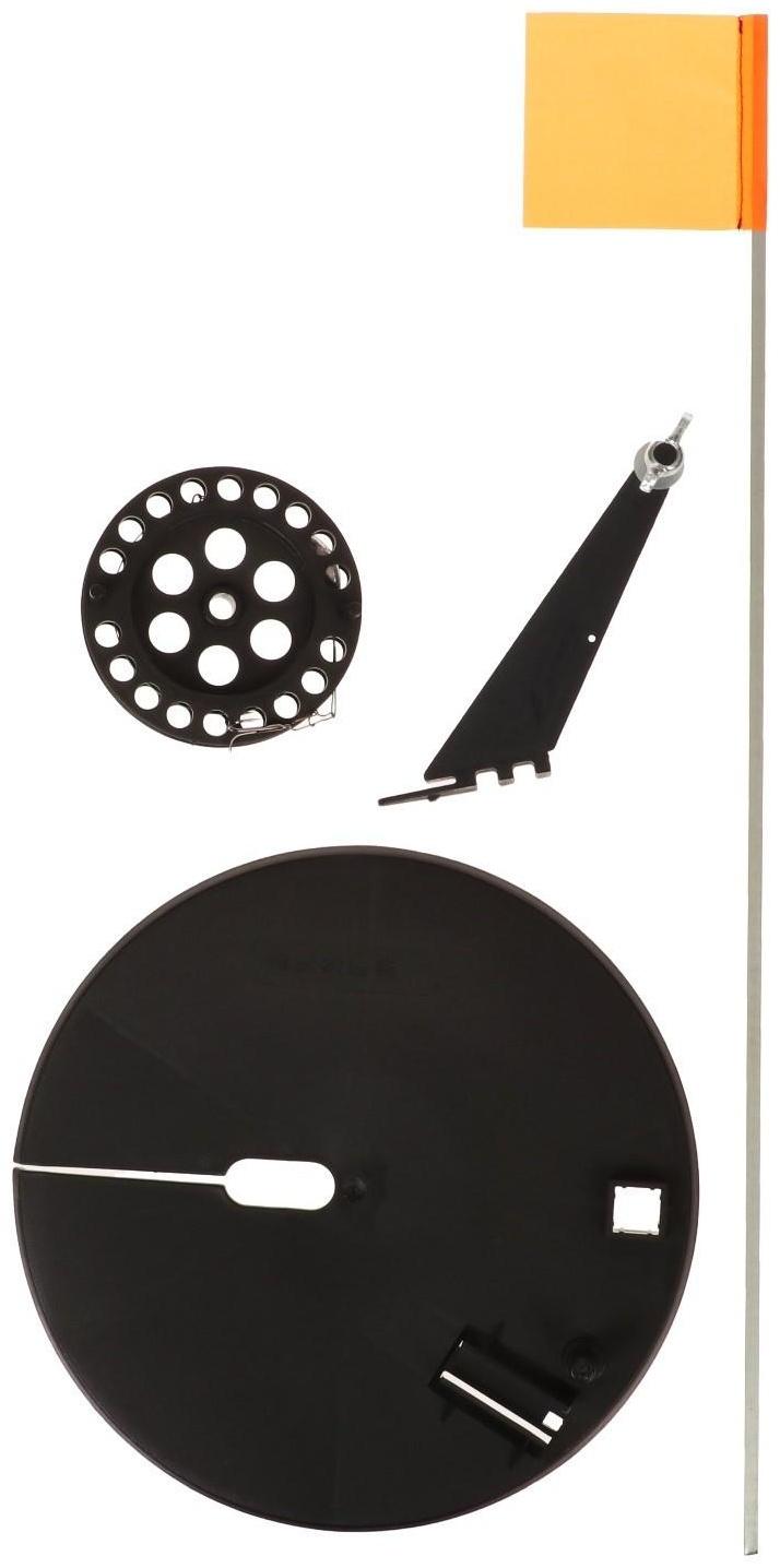 Жерлица оснащенная Yaman, с угловой пластиковой стойкой, d-210 мм, катушка 90 мм