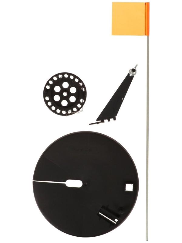 Жерлица оснащенная Yaman, с угловой пластиковой стойкой, d-210 мм, катушка 90 мм